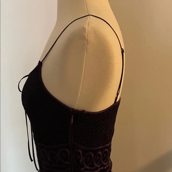 Guess Elegant Purple Midi Dress with Fringe - Picture 8 of 16